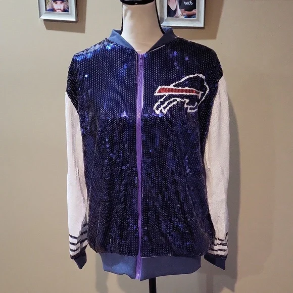 Buffalo Bills Football Sequin Jacket - Picture 5 of 13